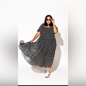 Dressed in LALA Shop LALA Lucky Lady Maxi 90s Dress Current Mood Grunge Plus 2x